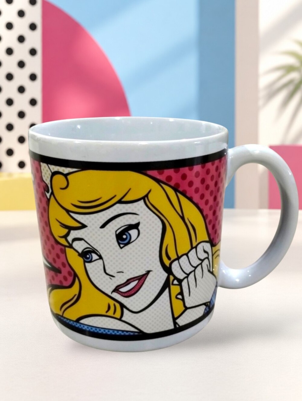 Disney Store Princess Aurora Sleeping Beauty Pop Art Comic Mug 18 Oz